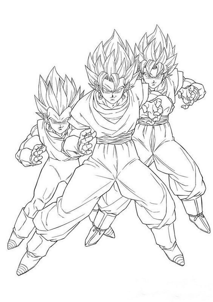 Tranh tô màu Songoku trưởng thành - 15