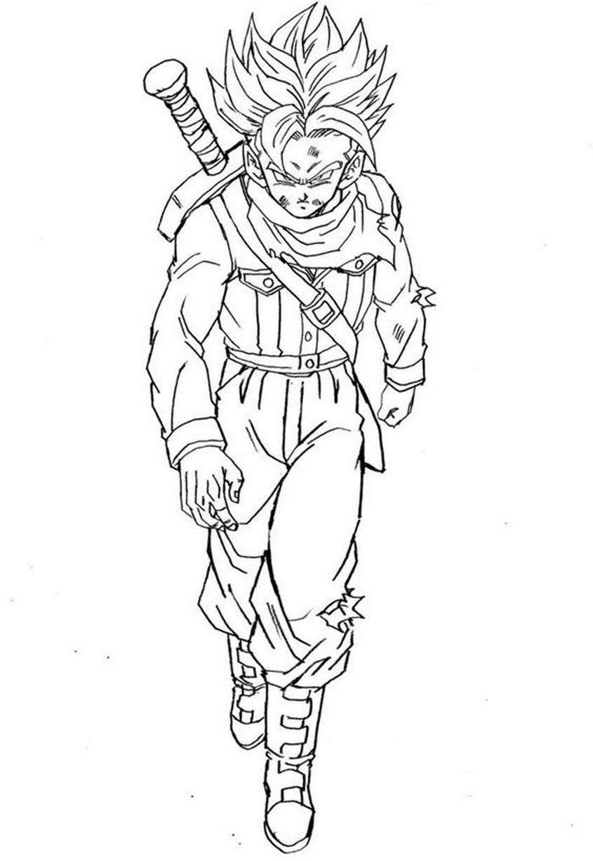 Tranh tô màu Songoku trưởng thành - 25