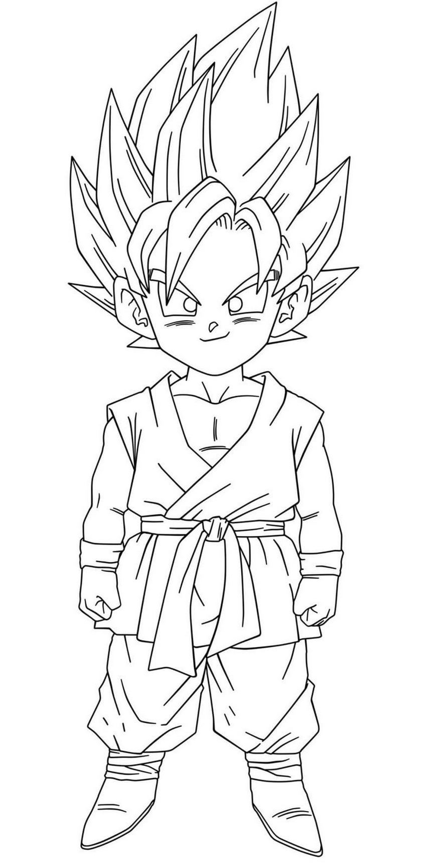 Tranh tô màu Songoku còn nhỏ - 4