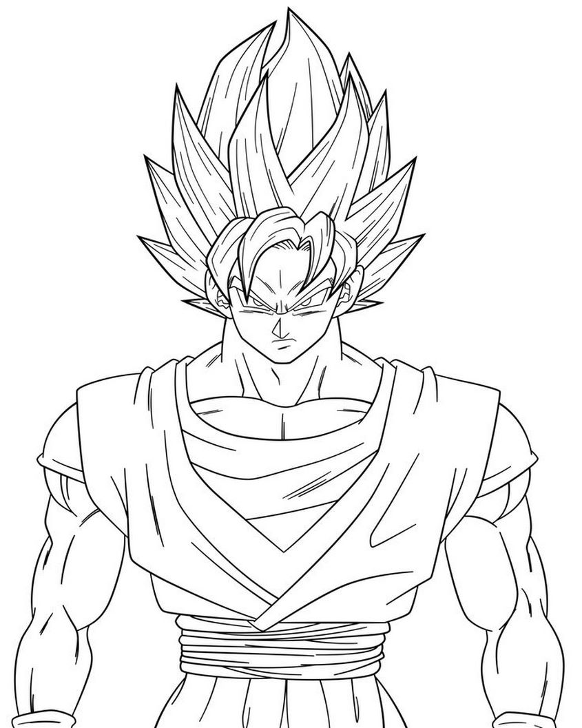 Tranh tô màu Songoku trưởng thành - 20