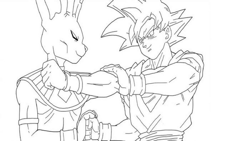 Tranh tô màu Songoku trưởng thành - 24