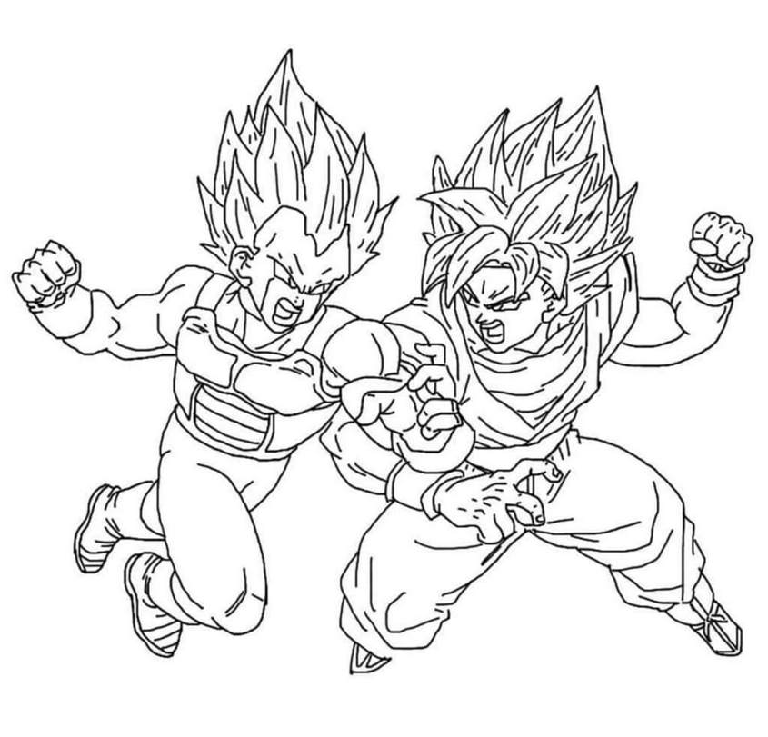 Tranh tô màu Songoku trưởng thành - 35