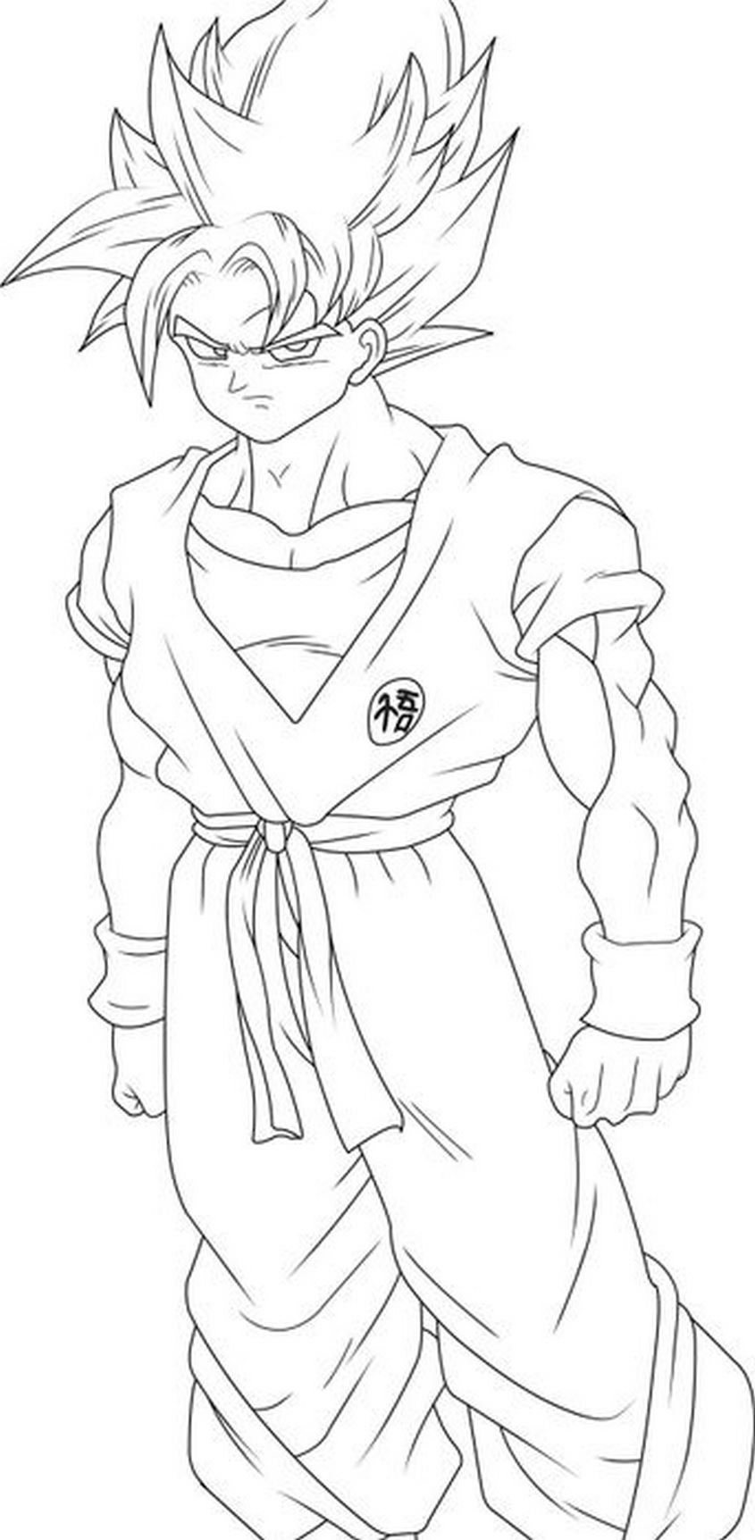 Tranh tô màu Songoku trưởng thành - 37