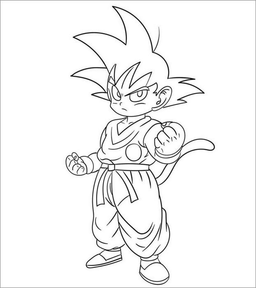 Tranh tô màu Songoku còn nhỏ - 7