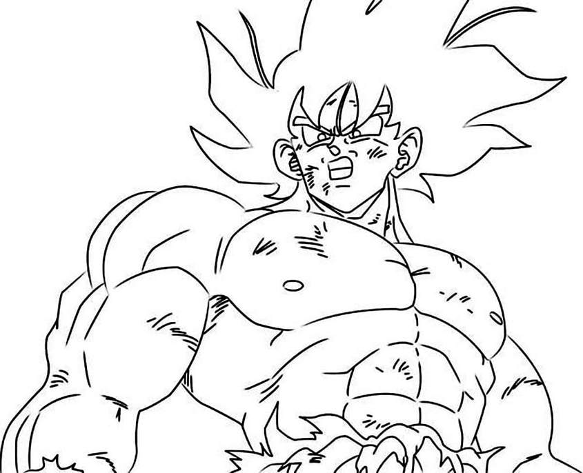 Tranh tô màu Songoku trưởng thành - 48