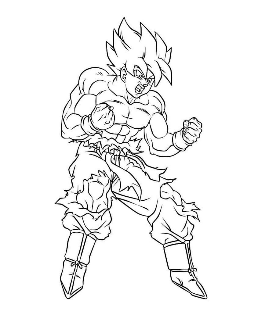 Tranh tô màu Songoku trưởng thành - 49