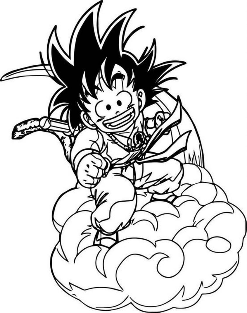 Tranh tô màu Songoku còn nhỏ - 9