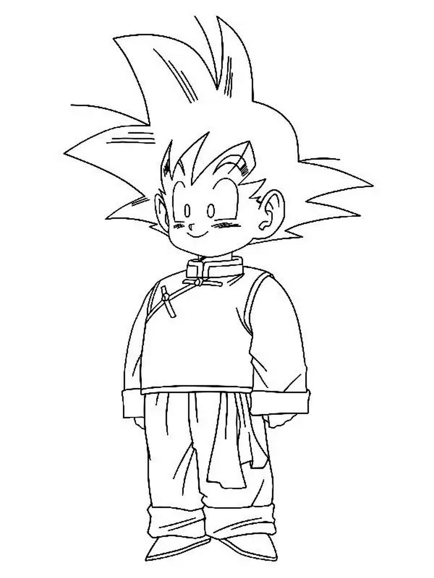 Tranh tô màu Songoku còn nhỏ - 17