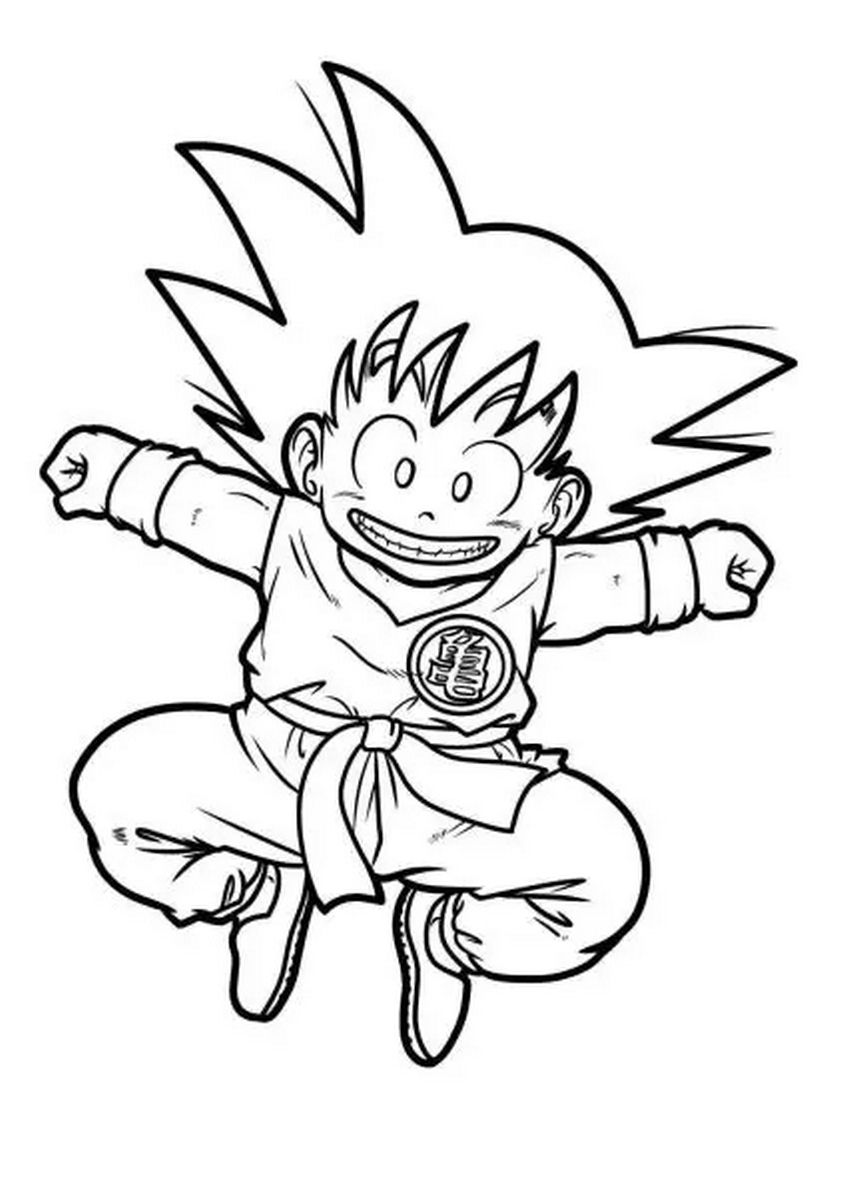 Tranh tô màu Songoku còn nhỏ - 27