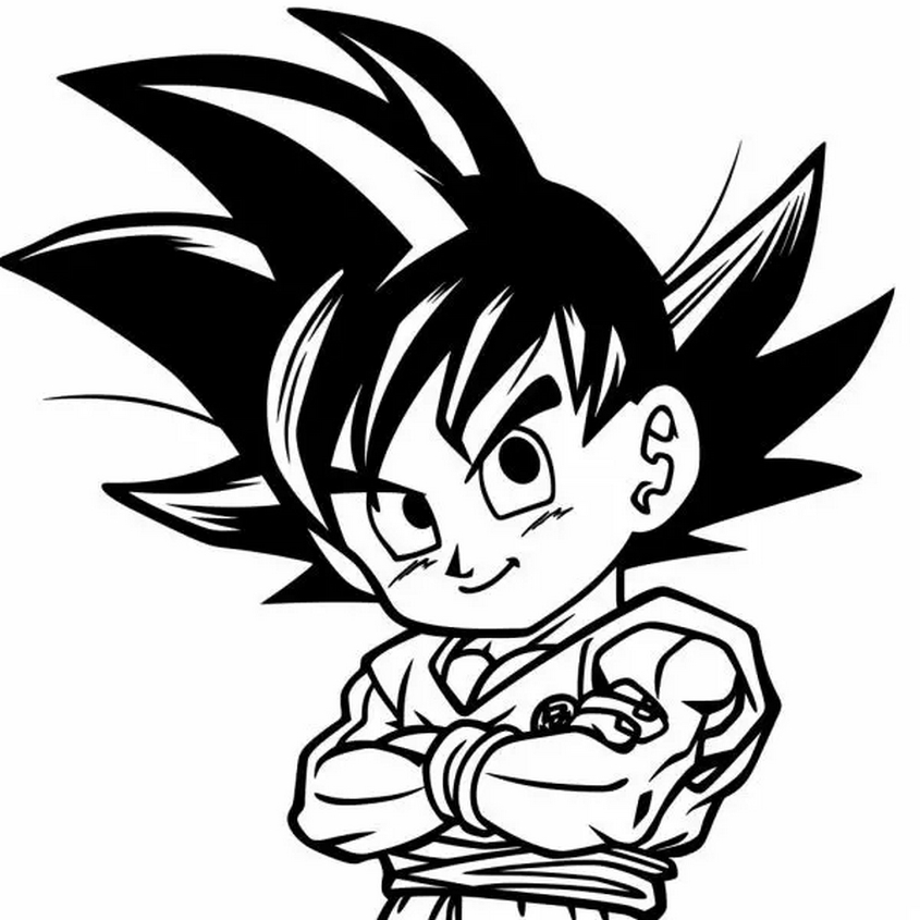 Tranh tô màu Songoku còn nhỏ - 28