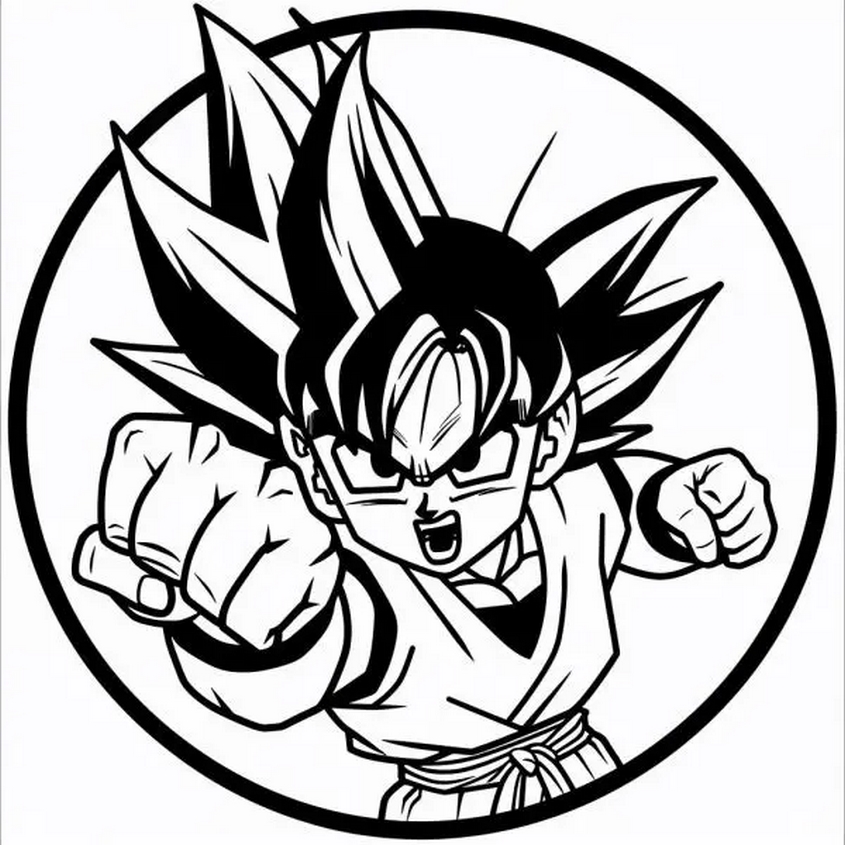 Tranh tô màu Songoku còn nhỏ - 30