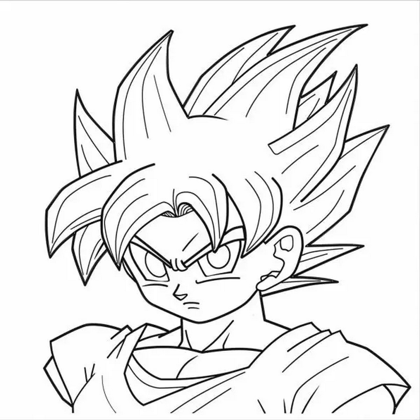 Tranh tô màu Songoku còn nhỏ - 31