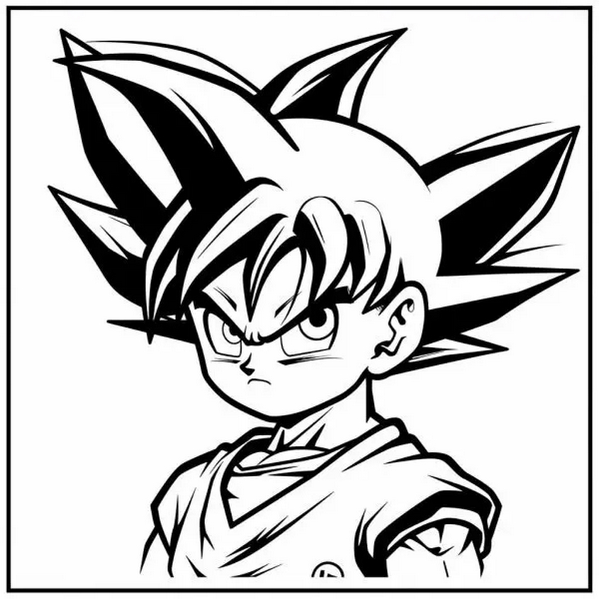 Tranh tô màu Songoku còn nhỏ - 32