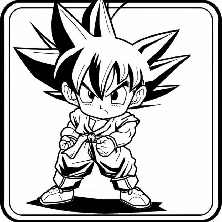 Tranh tô màu Songoku còn nhỏ - 35