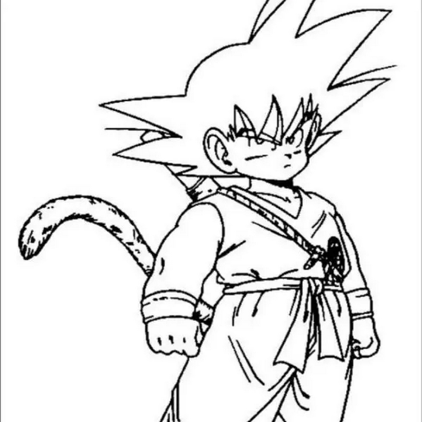 Tranh tô màu Songoku còn nhỏ - 37