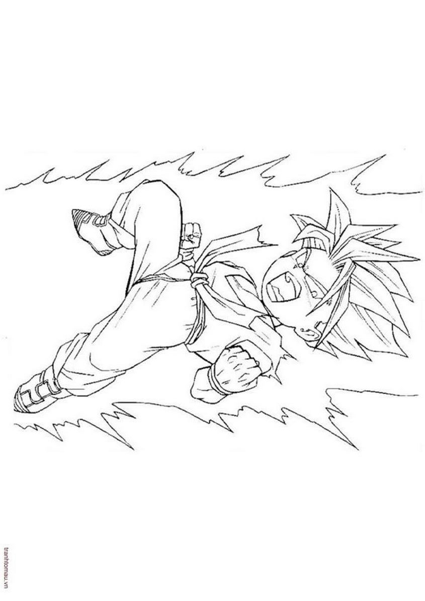 Tranh tô màu Songoku còn nhỏ - 44