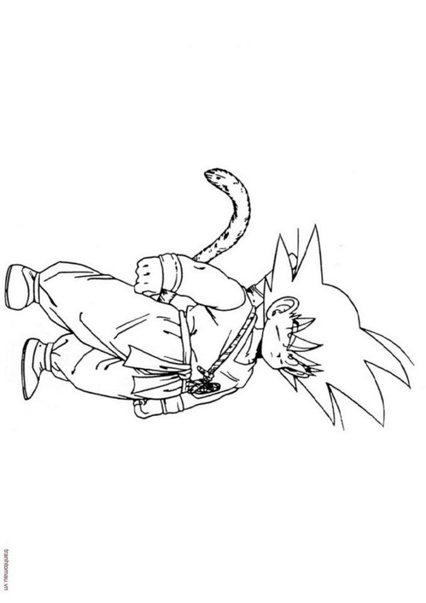 Tranh tô màu Songoku còn nhỏ - 45