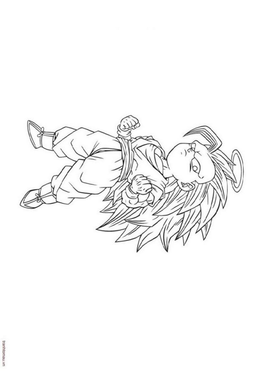 Tranh tô màu Songoku còn nhỏ - 46