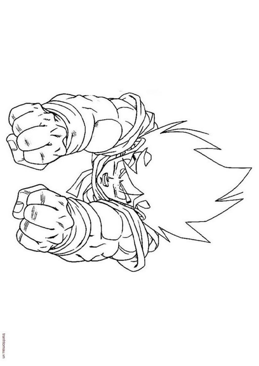 Tranh tô màu Songoku còn nhỏ - 49