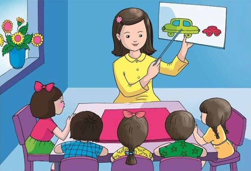 Tranh chủ đề trường mầm non 15