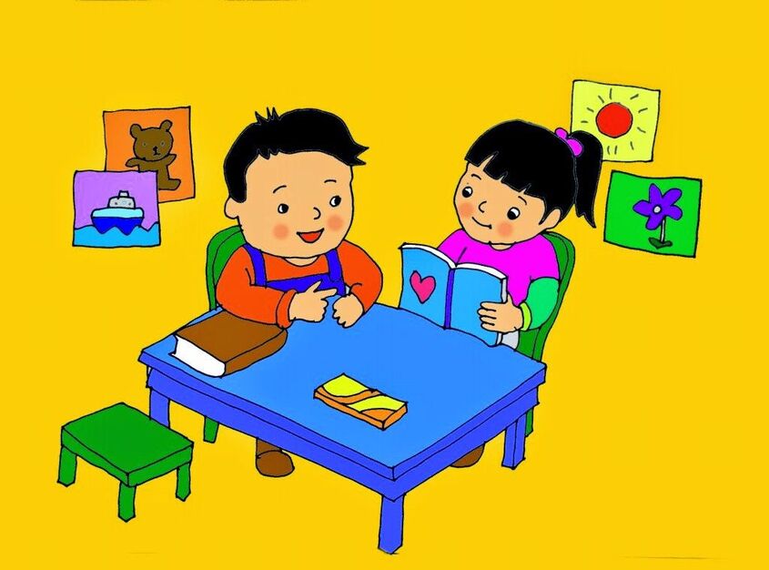 Tranh chủ đề trường mầm non 5