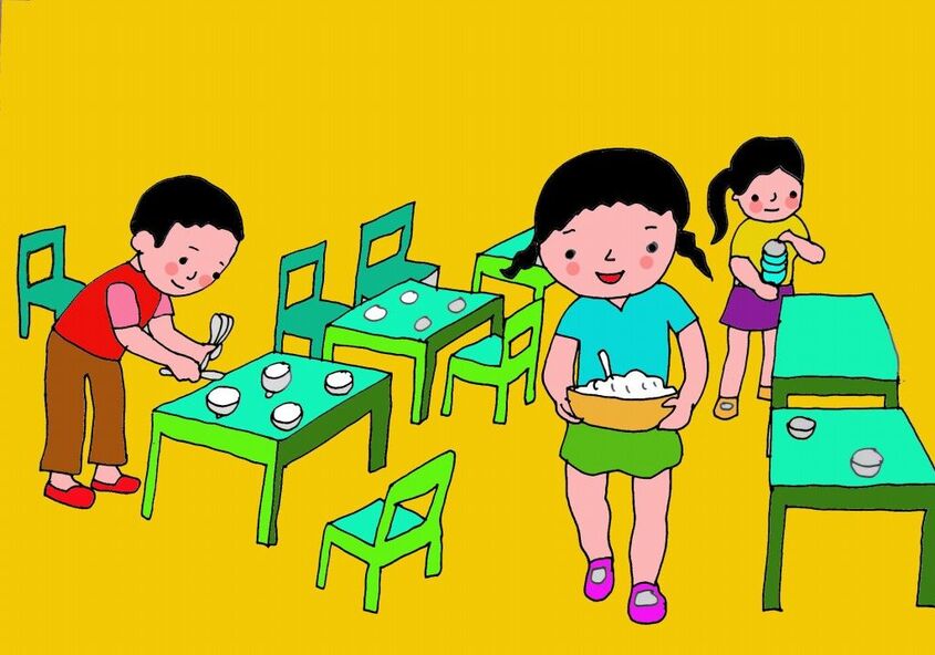 Tranh chủ đề trường mầm non 11