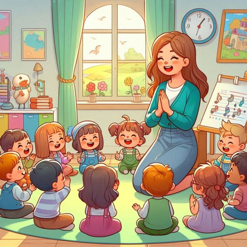 Tranh chủ đề trường mầm non 45