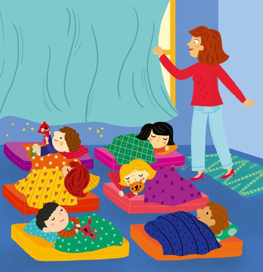 Tranh chủ đề trường mầm non 46