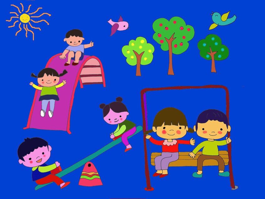 Tranh chủ đề trường mầm non 6