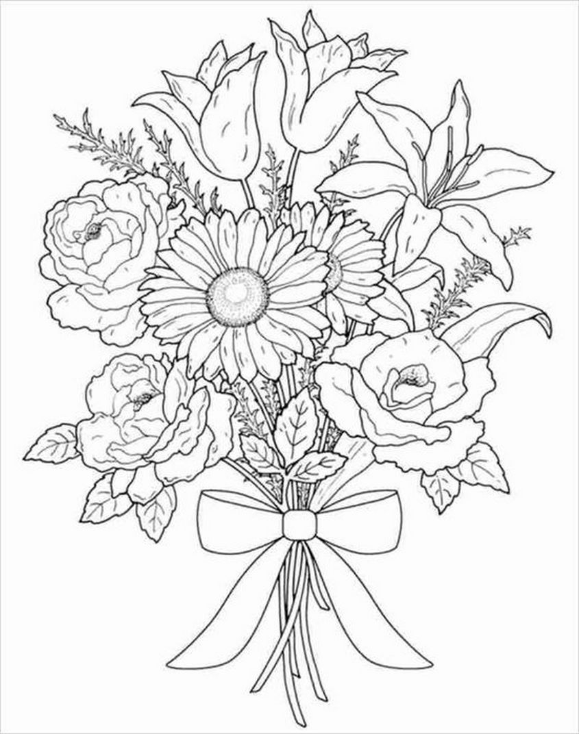 Tranh tô màu hoa tặng ngày 20-10 - 1 Tranh tô màu hoa tặng ngày 20-10 - 1