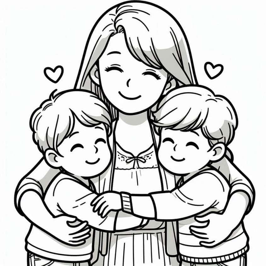 Tranh tô màu ngày 20-10 - 45 Tranh tô màu ngày 20-10 - 45