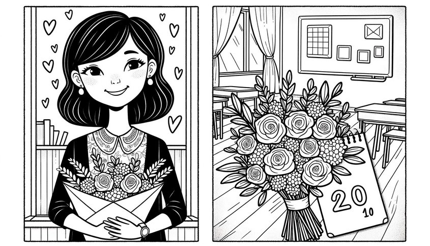 Tranh tô màu thiệp chúc mừng ngày 20-10 - 4 Tranh tô màu thiệp chúc mừng ngày 20-10 - 4