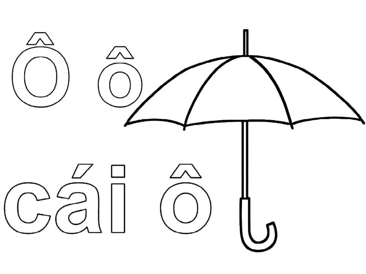 Tranh tô màu chữ cái Ô Tranh tô màu chữ cái Ô