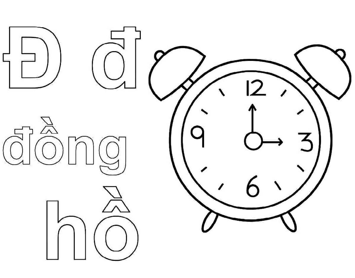Tranh tô màu chữ cái Đ Tranh tô màu chữ cái Đ