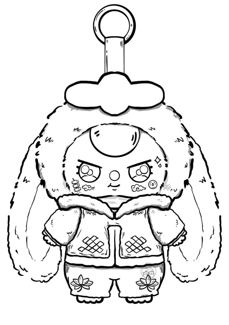 Tranh tô màu Baby Three giáng sinh số 1