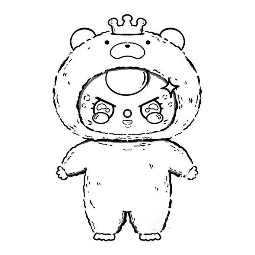 Tranh tô màu Baby Three giáng sinh số 3