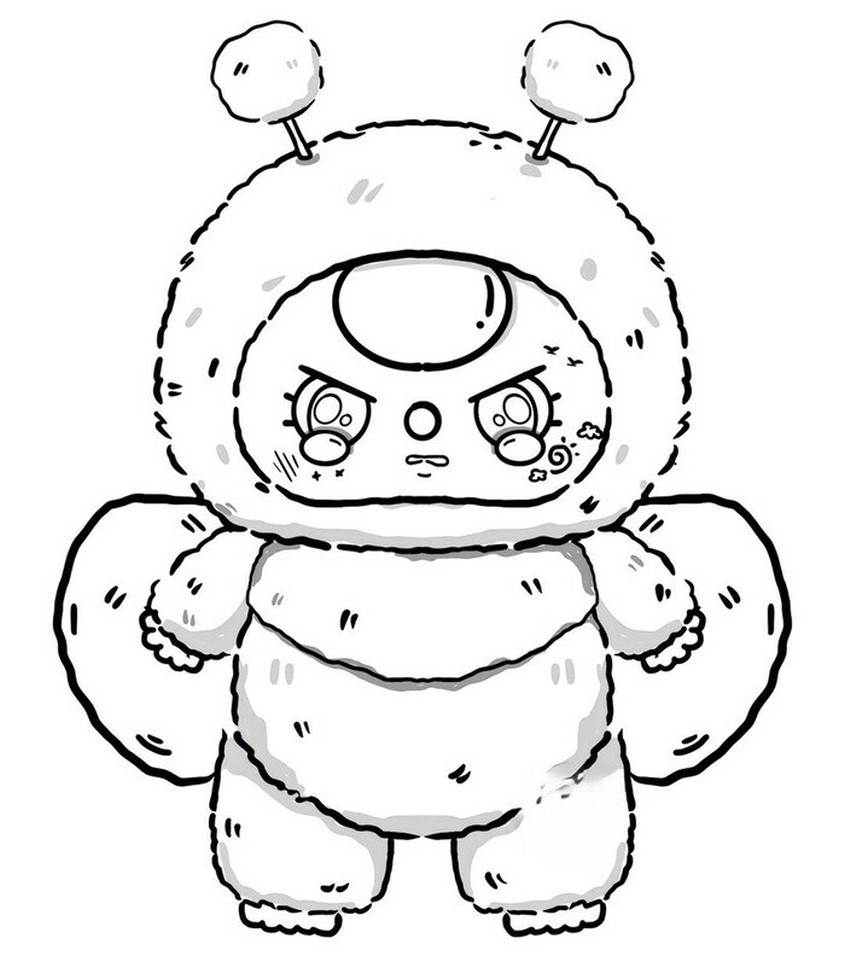 Tranh tô màu Baby Three giáng sinh số 4