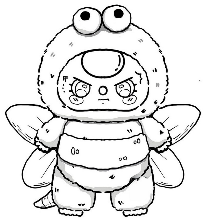 Tranh tô màu Baby Three giáng sinh số 5