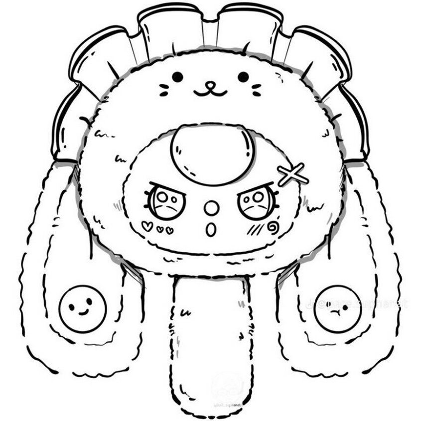 Tranh tô màu Baby Three giáng sinh số 6