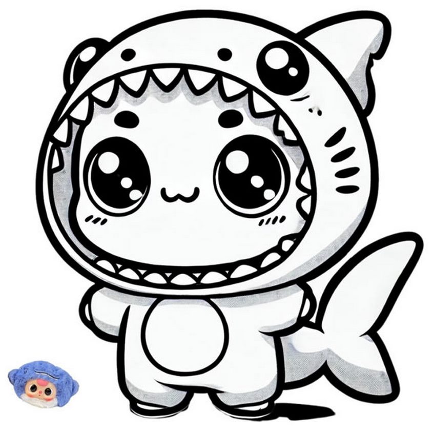 Tranh tô màu Baby Three hải sản số 2