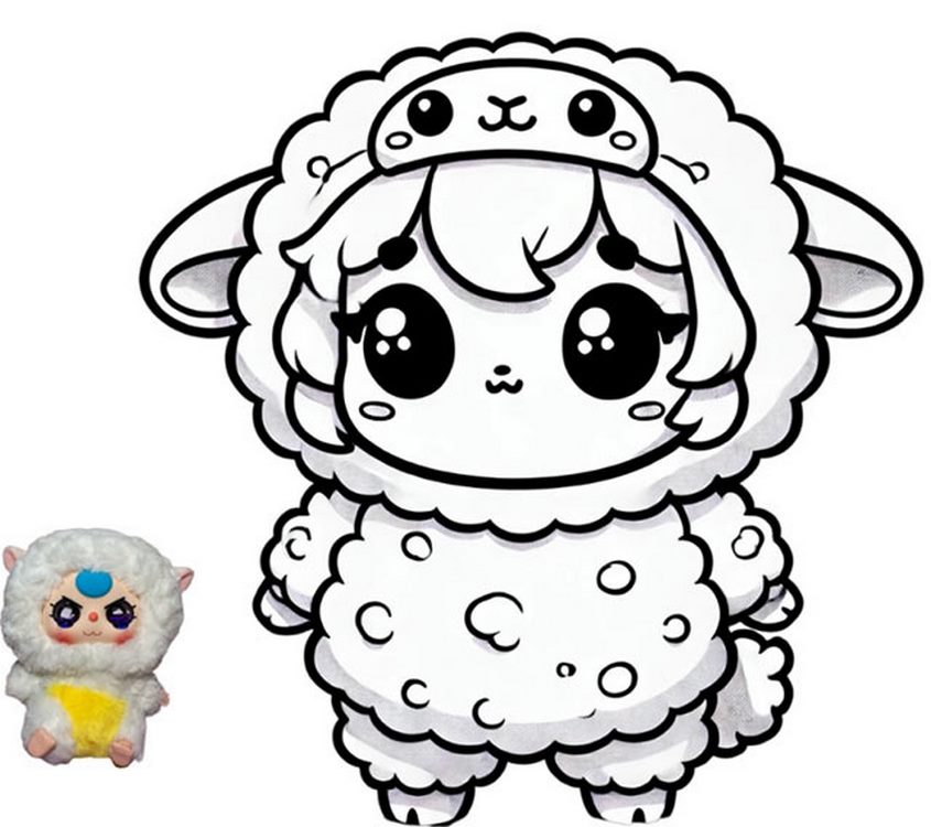 Tranh tô màu Baby Three 12 con giáp số 4