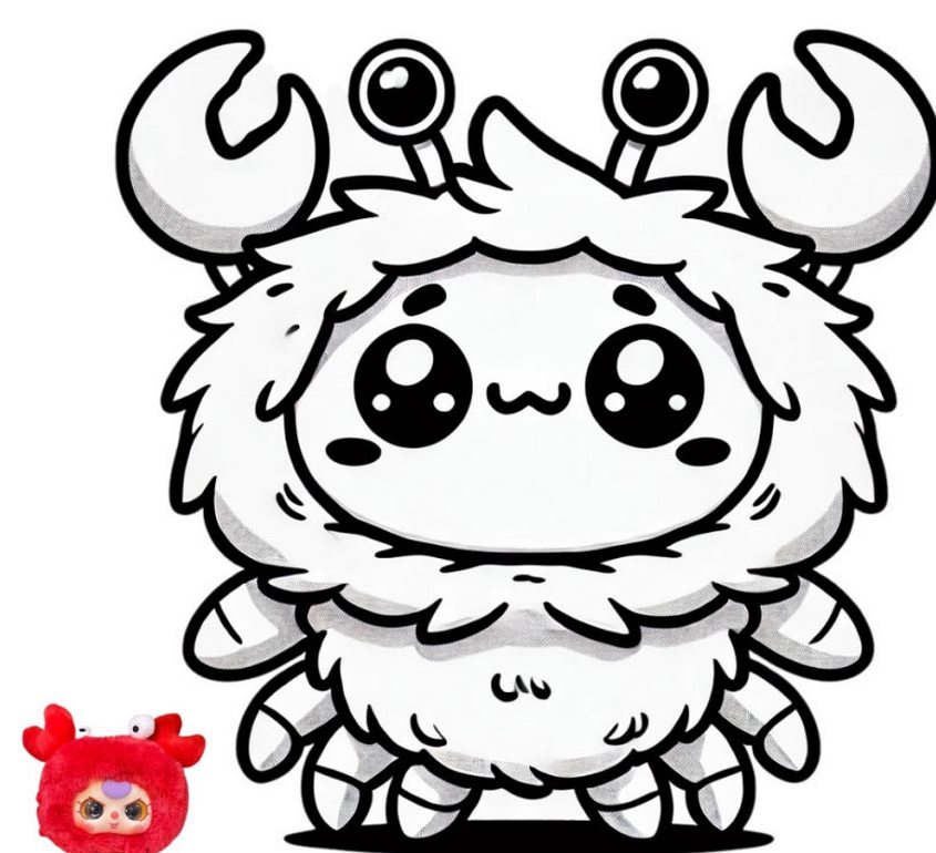 Tranh tô màu Baby Three hải sản số 6