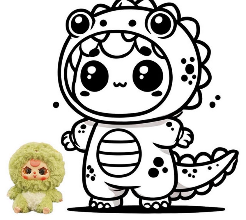 Tranh tô màu Baby Three hải sản số 2