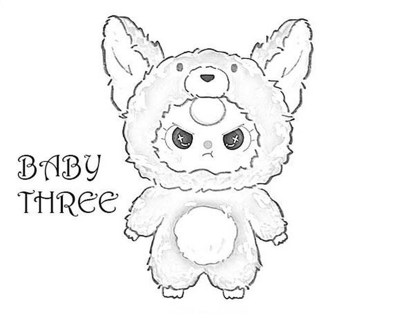 Tranh tô màu Baby Three số 1