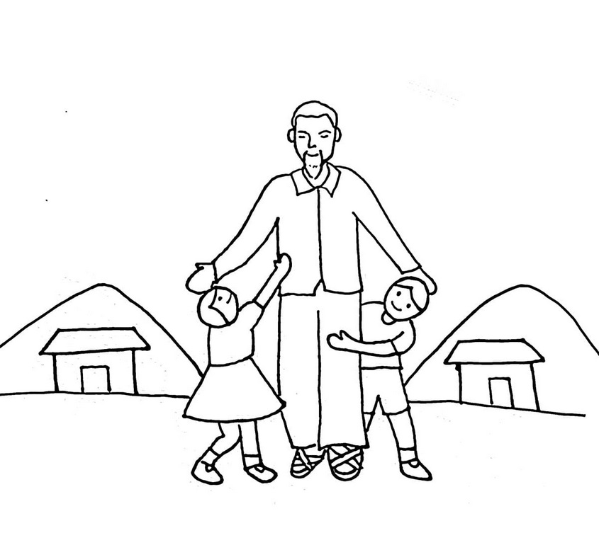 Tranh tô màu Bác Hồ và thiếu nhi Tranh tô màu Bác Hồ và thiếu nhi