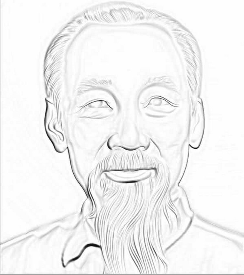 Tranh tô màu chân dung Chủ tịch Hồ Chí Minh Tranh tô màu chân dung Chủ tịch Hồ Chí Minh