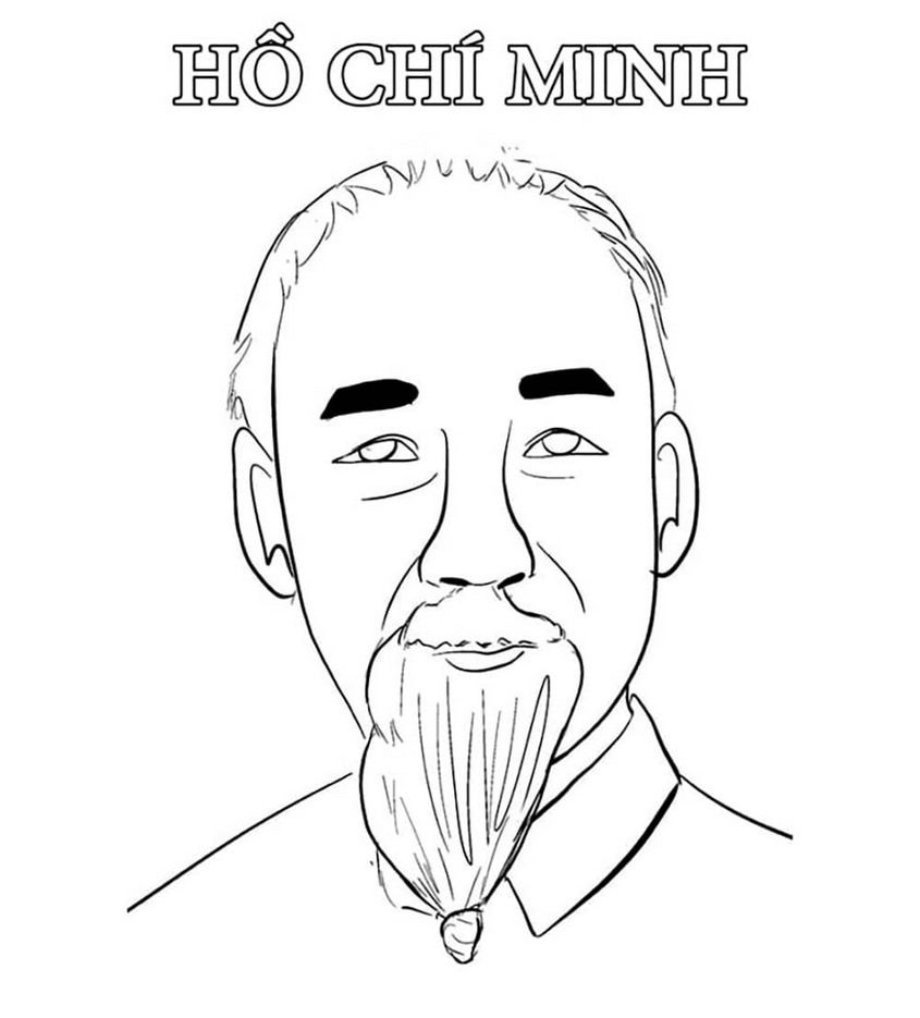 Tranh tô màu chân dung Bác Hồ Tranh tô màu chân dung Bác Hồ