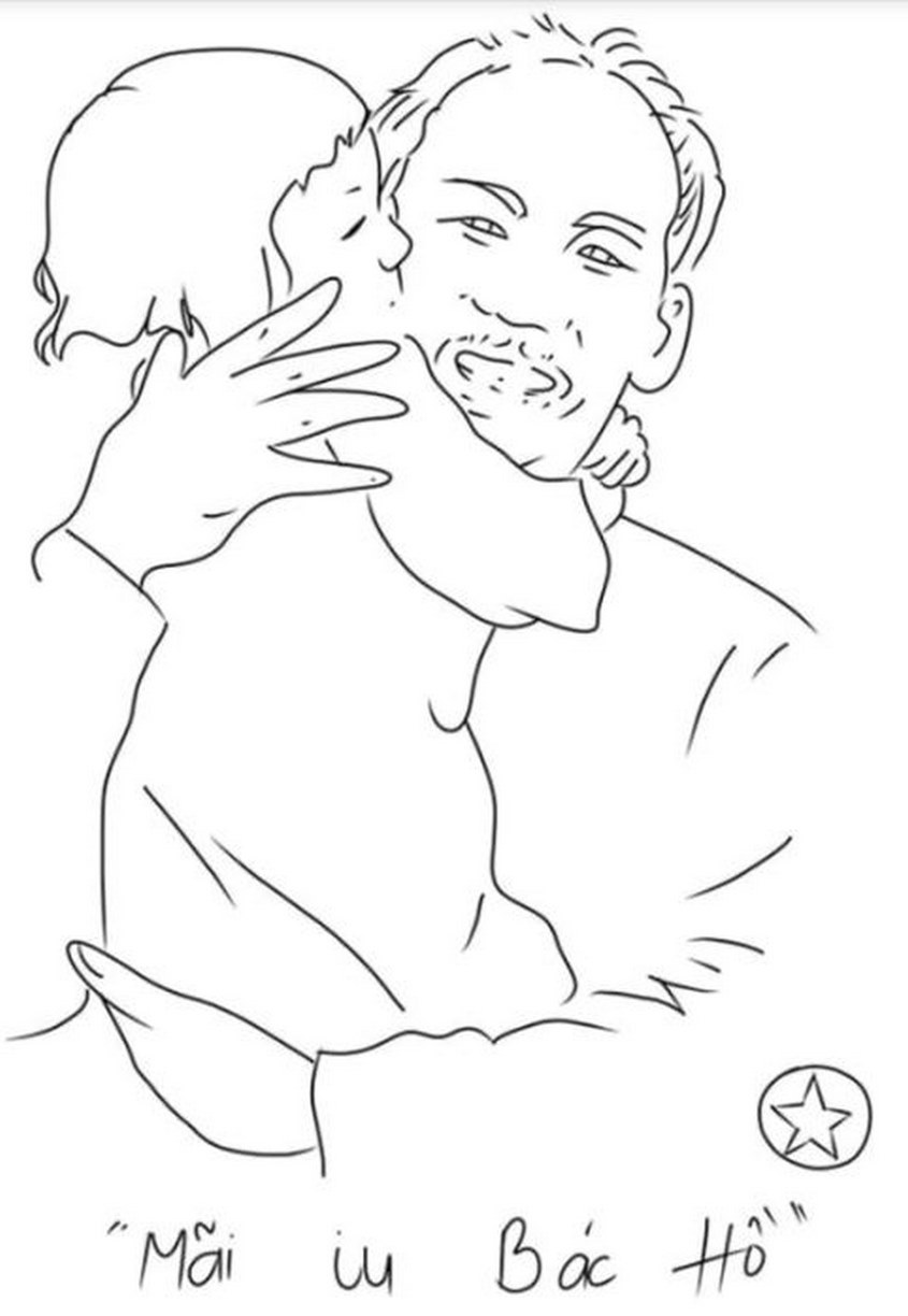 Tranh tô màu Bác Hồ cùng thiếu nhi Tranh tô màu Bác Hồ cùng thiếu nhi