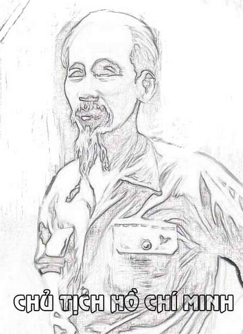 Tranh tô màu Chủ tịch Hồ Chí Minh Tranh tô màu Chủ tịch Hồ Chí Minh