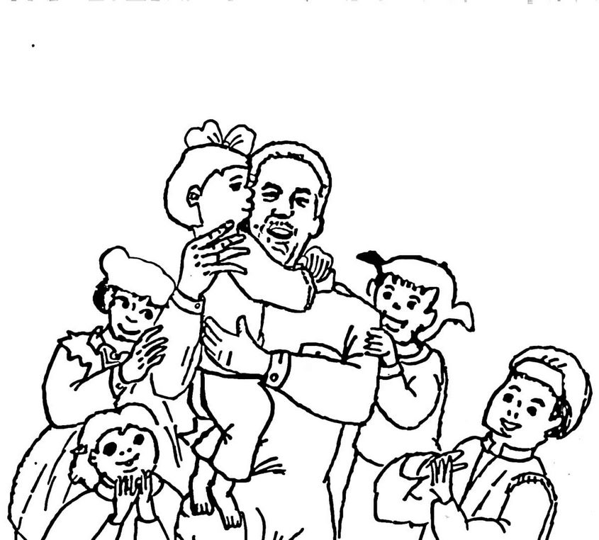 Tranh tô màu Bác Hồ vui chơi cùng các cháu thiếu nhi Tranh tô màu Bác Hồ vui chơi cùng các cháu thiếu nhi